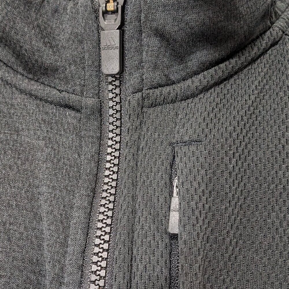 Adidas Mens Full Zip Long Sleeve Running Carrera Black  Jacket Sz Large - Picture 4 of 12